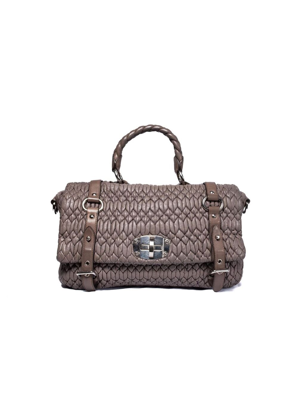 Miu Miu Gray Matelasse Coffer Style